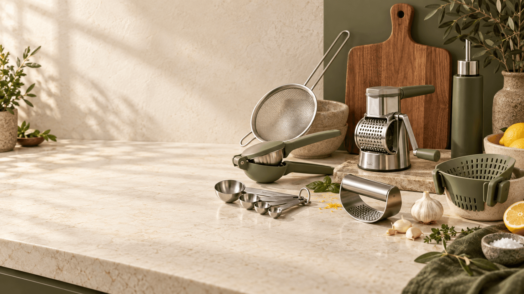 Contemporary Marlow & Mint workspace with compact cooking tools